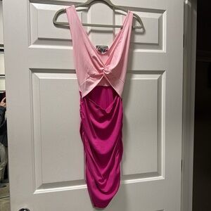 SHEIN Vibrant Pink Textured Dress